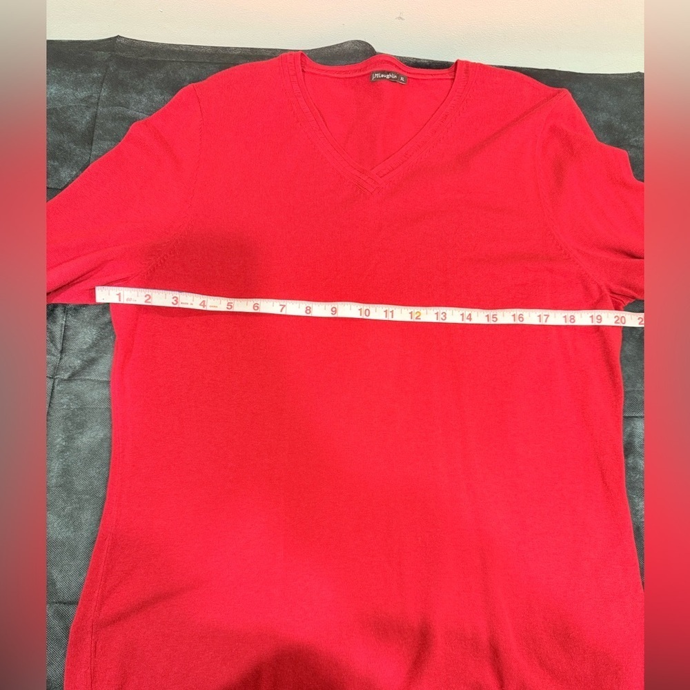 🔥J. McLaughlin Red V-Neck Sweater Women’s Sz XL EUC🔥 - Picture 6 of 6